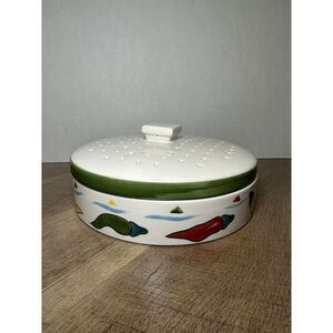 La Fiesta‎ Chili Tortilla Holder Hand Painted 9" Round